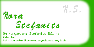 nora stefanits business card